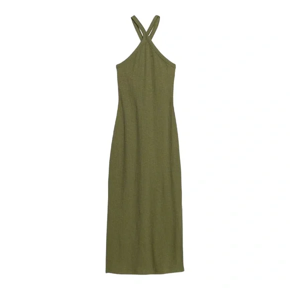 strapless open back dress Sunkissed Curve Knit Midi Dress